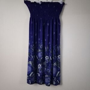 Latin Fashion Strapless Purple Dress sz XL